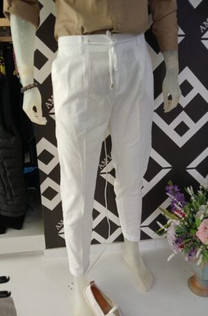Pantalone Uomo Lino/Cotone (Colori Bianco, Blu, Beige) - Taglie 48/50/52